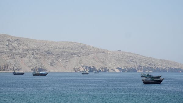 Vessels in the Strait of Hormuz, Musandam, Oman, May 6, 2026. REUTERS/Stringer