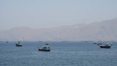 Vessels in the Strait of Hormuz, Musandam, Oman, May 6, 2026. (REUTERS)