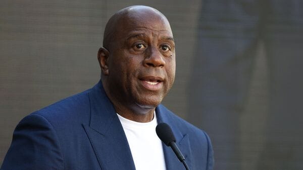 “She’s doing a tremendous job. Mayor Bass has to have a second term and I’m excited to say that,” Magic Johnson said. (File Photo by Luiza Moraes / GETTY IMAGES NORTH AMERICA / via AFP)