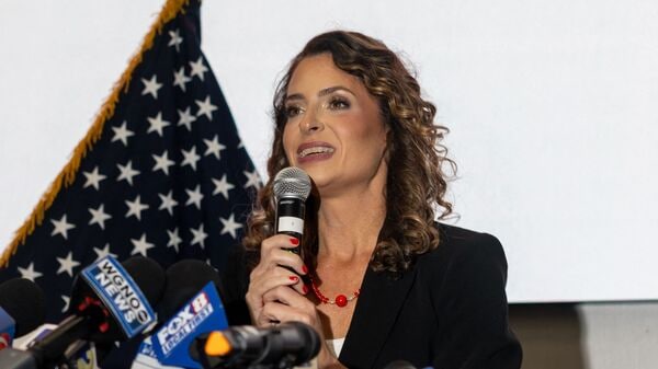U.S. Rep. Julia Letlow (R-LA) speaks during an Election Day Party for her at MMR Headquarters on May 16, 2026. Kathleen Flynn/Getty Images/AFP