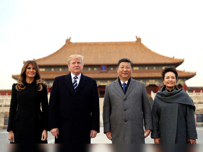 No Melania, no problem? So Trump flew to Beijing with three female aides instead; everyone asking who these women are