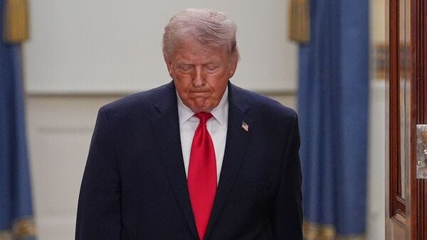 The poll, conducted between May 11 and May 15 among 1,507 registered voters nationwide, found US President Donald Trump’s approval rating at 37%. (AP Photo/Alex Brandon, Pool)