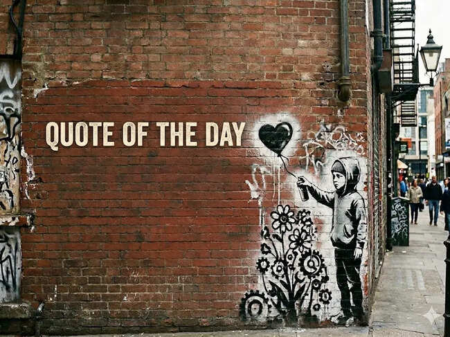 Quote of the day by Banksy