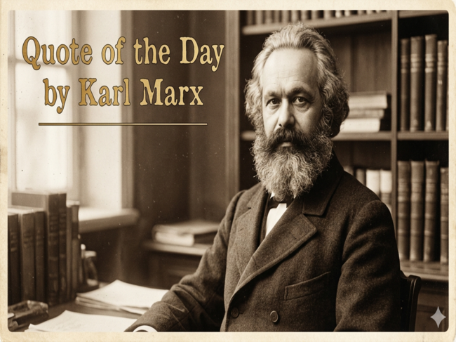Quote of the Day by Karl Marx