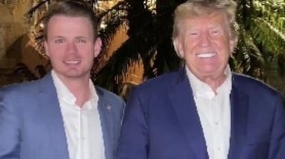 Ryan Fournier, 30, co-founder of Students for Trump, was arrested for alleged assault on a woman who tried to wake him. (X@chrisdmowrey)