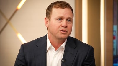 Spencer Pratt speaks during an appearance on "Fox & Friends" at Fox News headquarters (Andy Kropa/Invision/AP)
