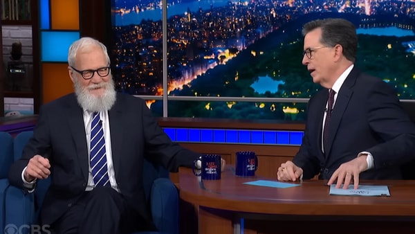 David Letterman returned to ‘The Late Show’ in a highly charged appearance alongside Stephen Colbert where he thrashed CBS.