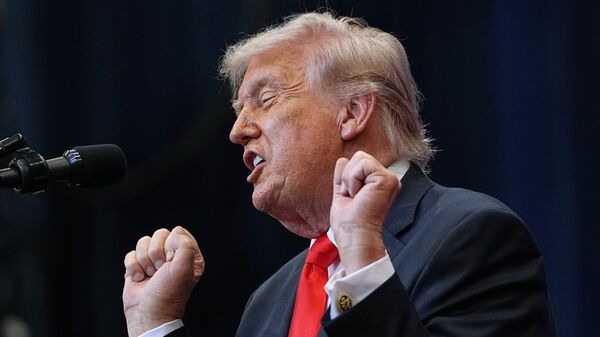 US Iran War LIVE: US President Donald Trump speaks during an event at a charter school in The Villages, Fla., Friday, May 1, 2026. (AP Photo/Matt Rourke)