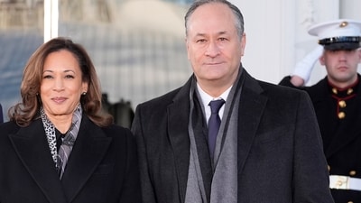 Kamala Harris and Doug Emhoff have kept a low profile since Harris's campaign ended, with infrequent public appearances. (AP)