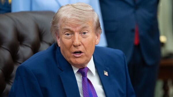 US President Donald Trump speaks during an event in the Oval Office of the White House in Washington, DC, US, on Monday, May 11, 2026.Photographer: Aaron Schwartz/Sipa/Bloomberg