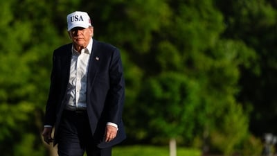 US President Donald Trump met officials from his national security team on Saturday to discuss Iran (Bloomberg)
