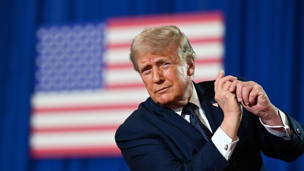 President Donald Trump announces progress in talks with Iran