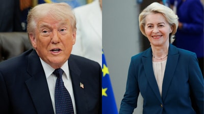 Trump made the remarks after what he called a “great call” with European Commission President Ursula von der Leyen. (Reuters)