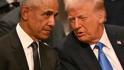 Barack Obama shared that opposing Trump has caused genuine tension in his marriage with Michelle. (AFP)