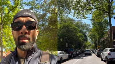 An Indian man shared a video showing how cities abroad prioritised trees and shaded roads in urban design. (Instagram/sachhsin)