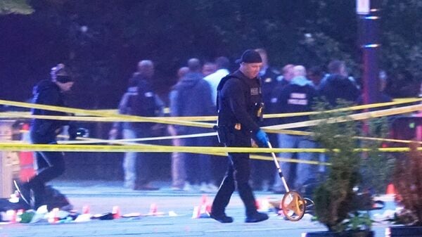White House shooting: US Secret Service Police inspecting crime scene after a gunman opened fire near the White House on Saturday, May 23, 2026, in Washington.