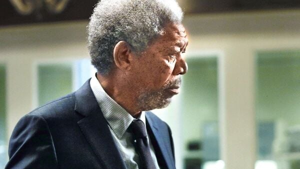 American actor and film producer Morgan Freeman.