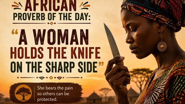 African Proverb of the Day: 'A woman holds the knife on the sharp side'