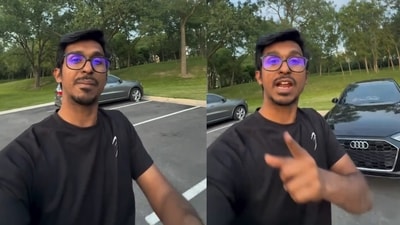 An Indian man in the US compared 9 to 5 lifestyles in America and India, sparking debate online. (Instagram/namasteamericawithrahul)
