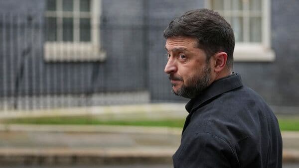Ukranian President Zelenskyy said Russia is facing growing public dissatisfaction | File photo of Ukrainian President Volodymyr Zelenskyy in London.