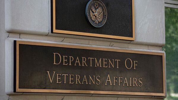 The US Department of Veterans Affairs headquarters building is seen in Washington, DC, on July 22, 2019.