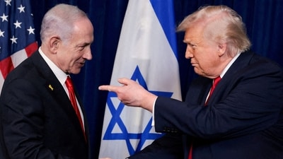 Trump also discussed his relationship with Netanyahu, describing it as “good”, but added that he had to “keep him a little bit sane.” (REUTERS/File Photo)