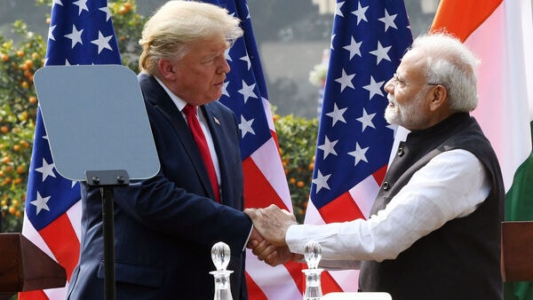 Speaking to reporters in the Oval Office, Trump said US and India share a strong relationship despite longstanding trade disputes. 'We will get to a deal because I like your Prime Minister a lot; he is a good friend of mine, and we get along well. We have a good relationship.' (File photo)