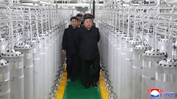 Kim Jong Un visits a new facility to produce nuclear bomb fuels at an undisclosed place in North Korea