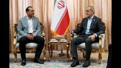The current bonhomie between Pakistan and Iran is devoid of history, reality, and is founded on the need of the hour of both countries. They both gain individually by participating in this short-term political soiree. (AFP)