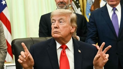 US President Donald Trump speaks before signing a proclamation in the Oval Office of the White House in Washington, DC. (AFP)