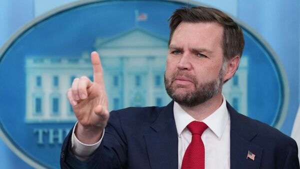 US Vice President JD Vance speaks during a press briefing in the Brady Briefing Room of the White House in Washington, DC, on June 18, 2026. (Photo by Ken Cedeno / AFP)