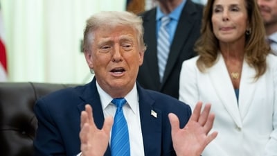 US President Donald Trump announced plans to strike Iran tonight. (Bloomberg)