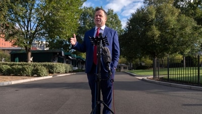 Bill Pulte, known for his role in Trump's campaign, was appointed acting director of national intelligence. While he has a background in housing finance, (AP Photo/Mark Schiefelbein)