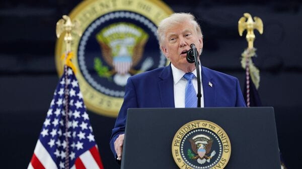 Trump claims vandalism behind problems at Reflecting Pool: ‘multiple arrested' (Getty Images via AFP)