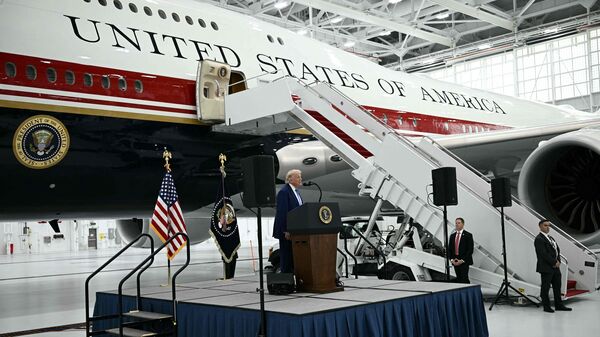 Donald Trump unveils new 'Air Force One' gifted by Qatar(Image: AFP)