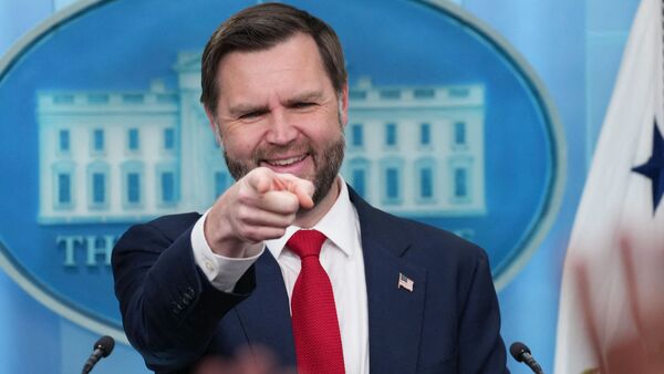 US Vice President JD Vance speaks during a press briefing in the Brady Briefing Room of the White House in Washington, DC, on June 18, 2026. (Photo by Ken Cedeno / AFP)