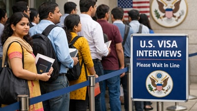 US State Department clarifies whether visa laws are specifically targeting Indians are not. (AI generated image)