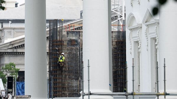 Construction continues on the White House ballroom in Washington, D.C., U.S., June 29, 2026. REUTERS/Aaron Schwartz
