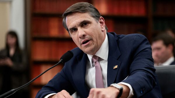 Acting US Attorney General Todd Blanche responds to U.S. Rep. Madeleine Dean's question during his testimony before a House Appropriations Commerce, Justice, Science, and Related Agencies Subcommittee oversight hearing on the Department of Justice, on Capitol Hill, in Washington, D.C., U.S., June 2, 2026.