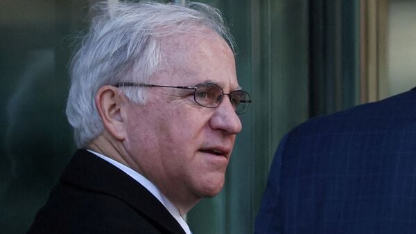 FILE PHOTO: Former U.S. Congressman Stephen Buyer arrives for his insider trading trial at the United States Courthouse in the Manhattan borough of New York City, U.S., March 8, 2023.  REUTERS/Brendan McDermid/File Photo