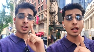 An Indian man broke down the cost of living in New York and compared it with earning  ₹25 lakh in India. (Instagram/yash.pleasee)