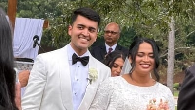 Dave Fiji, a 25-year-old Delta pilot, died in a helicopter crash shortly after his wedding in Georgia. His bride, Jesni, survived but was trapped under debris