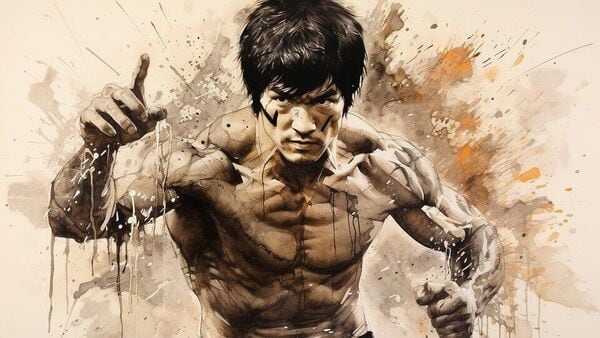 An AI-generated picture of Bruce Lee.