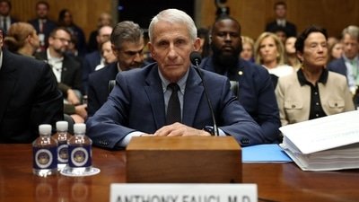 Former NIH Director Anthony Fauci testifies to Senate Homeland Security and Governmental Affairs Committee hearing on July 29. (Getty Images via AFP)