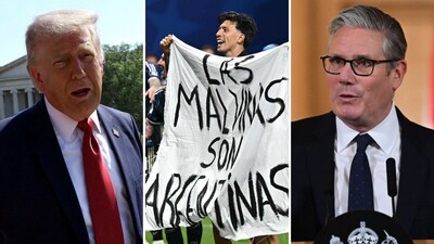 White House defended the Argentine national team's right to free speech after they displayed a banner carrying political message. (L - Reuters ; M - AFP ; R - Bloomberg)