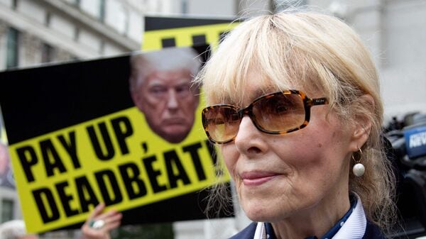 E. Jean Carroll departs Manhattan federal appeals court following arguments in a judgement appeal brought by former US President Donald Trump, in New York City, September 6, 2024.