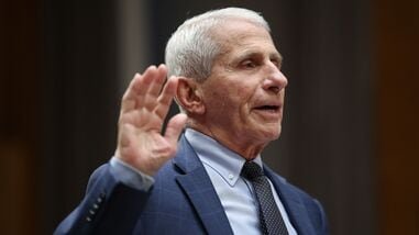 Former NIH Director Anthony Fauci is sworn in prior to testimony before the Senate Homeland Security and Governmental Affairs Committee hearing on July 29, 2026 in Washington, DC. Kevin Dietsch/Getty Images/AFP
