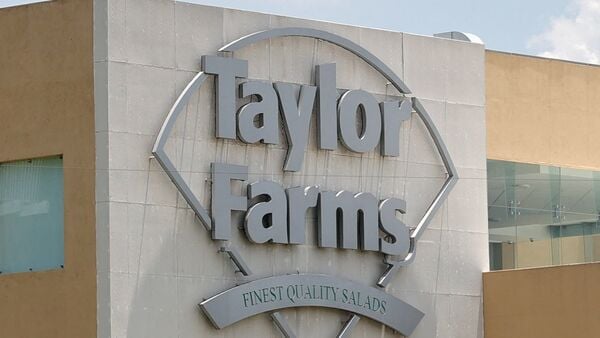 The logo of Taylor Farms Mexico is seen at the company's facilities after the U.S. Food and Drug Administration said on Monday that the basis for linking Taylor Farms lettuce from central Mexico to the largest U.S. foodborne illness outbreak in recent years remains unchanged, defending its decision to publicize a sample that a later review found was a false positive for the Cyclospora parasite.