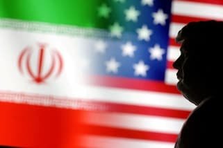 US-Iran conflict: Representational image of Donald Trump against the backdrop of the US and Iran flag