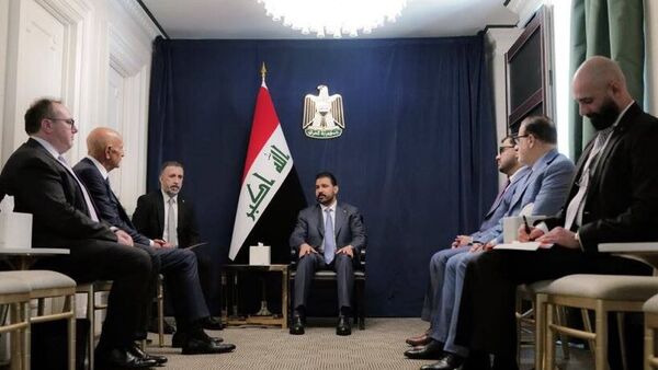 Iraqi Prime Minister Ali al-Zaidi met with US Special Presidential Envoy to Iraq Tom Barrack in Washington, DC